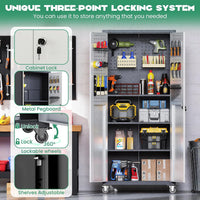 10-Piece Heavy Duty Steel Garage Cabinet System | All-In-One Modular Garage Cabinet Set for Ultimate Workshop Organization | Easy Assembly Garage Storage Cabinets & Tool Bench — product view 5