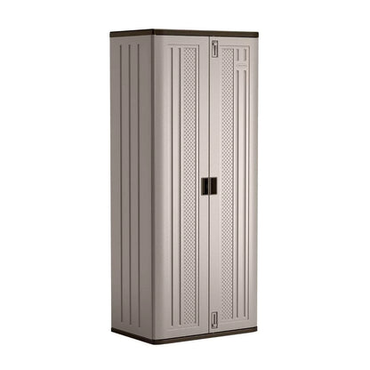 3-Shelf Resin Base Garage Cabinet Locker, Gray
