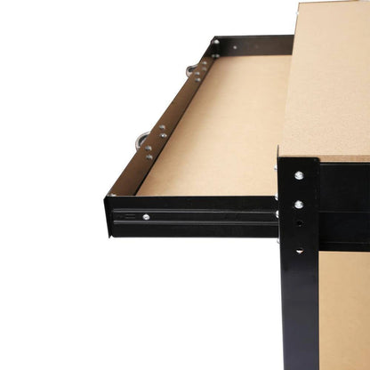 45 .3 In. Outdoor Garden Black Wooden 2-Tier Workbench Trellis with 2-Drawers — product view 5