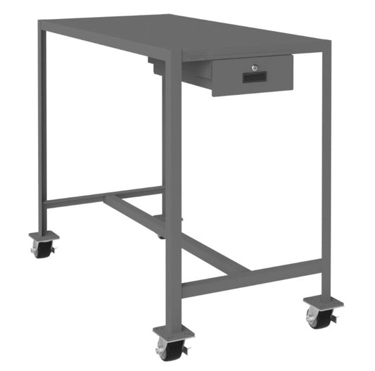24in x 48in Mobile Machine Table Workbench with 1 Drawer