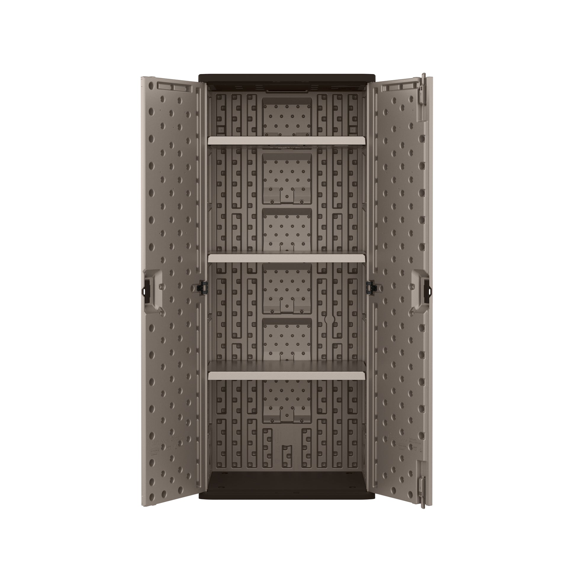 3-Shelf Resin Base Garage Cabinet Locker, Gray