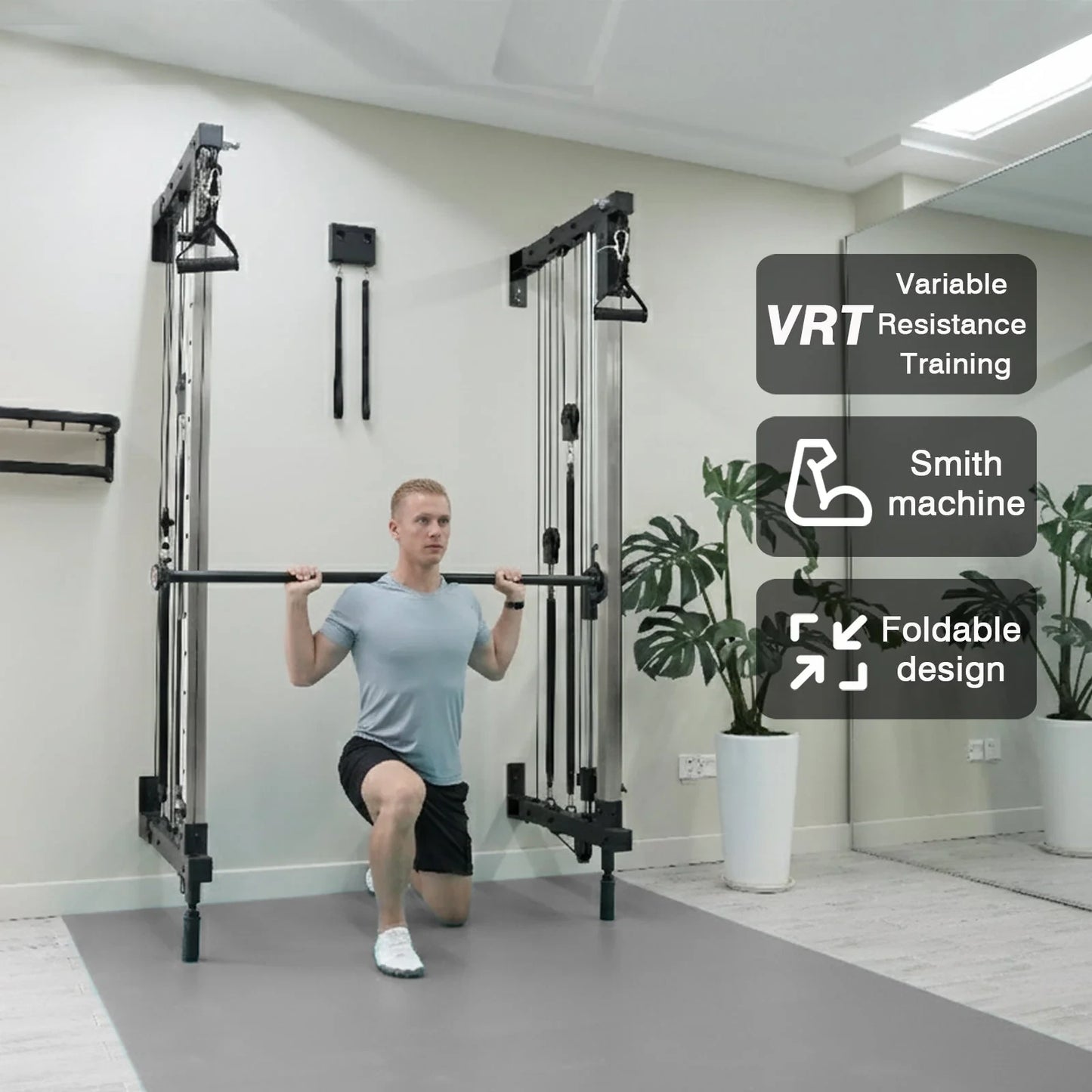 Folding Wall-Mounted Smith Machine — product view 2