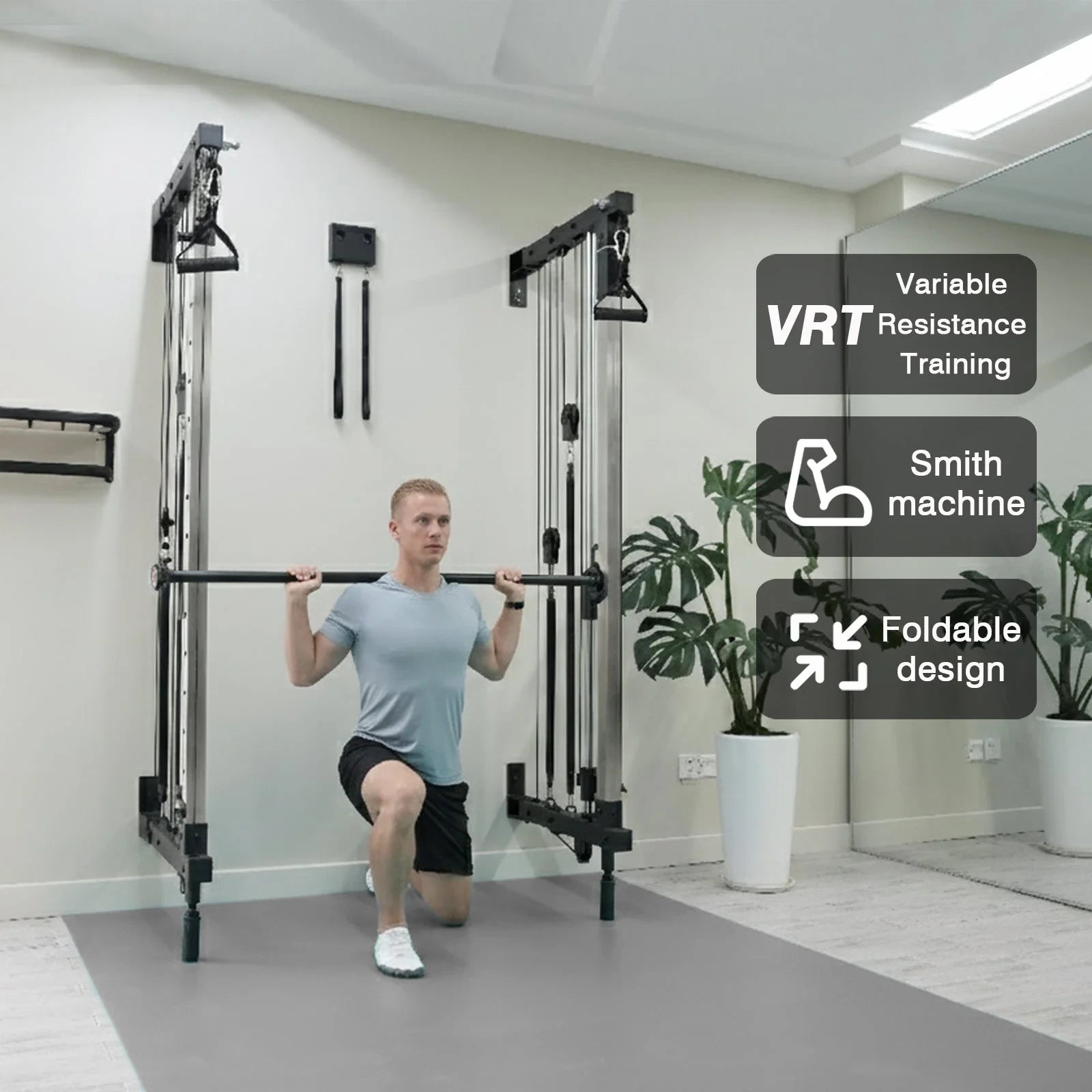 Folding Wall-Mounted Smith Machine — product view 2