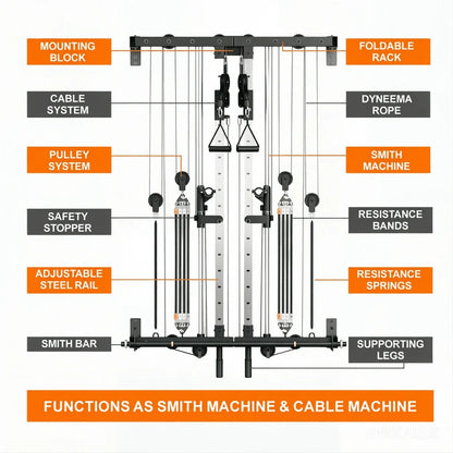 Folding Wall-Mounted Smith Machine — product view 7