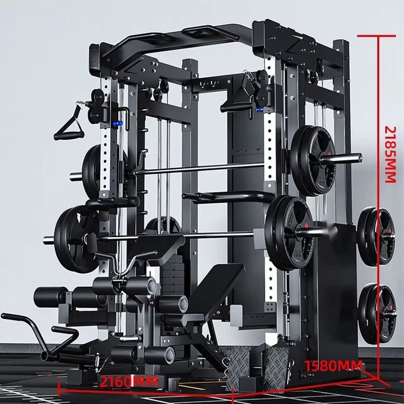 Home Gym Smith Machine Cable Crossover Weightlifting Sports Training — product view 3