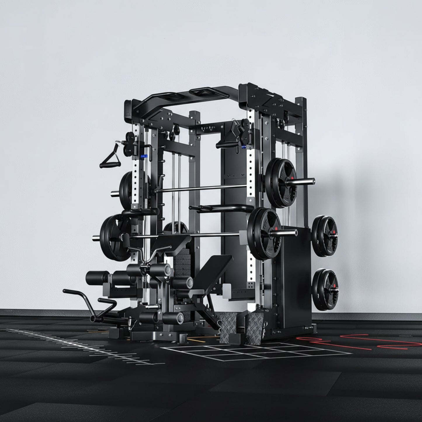 Home Gym Smith Machine Cable Crossover Weightlifting Sports Training — product view 6