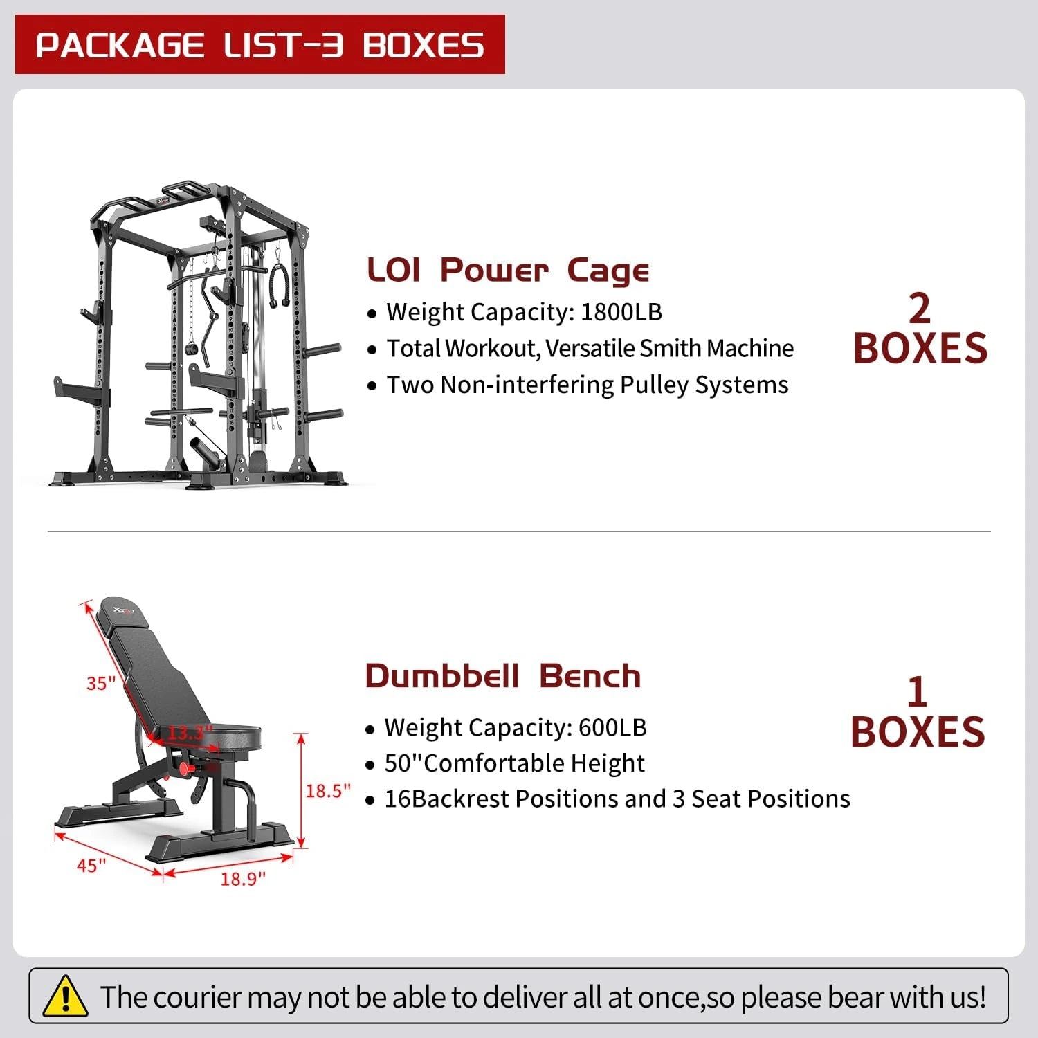 Power Rack Power Cage Multi-Function Squat Rack with Cable Crossover System Selectable More Training Attachment Power Rack for Garage & Home Gym — product view 3